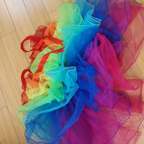 Halloween costume Rainbow Half tutu skirt - Picture 6 of 7